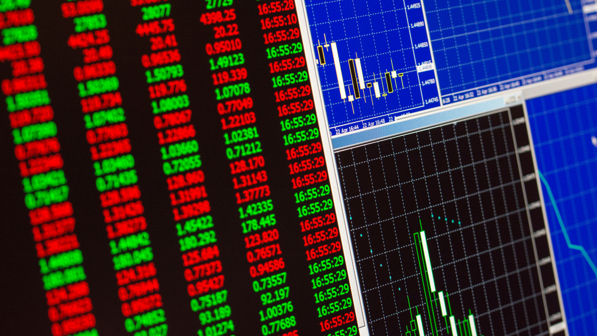 Digital interface displaying data analytics