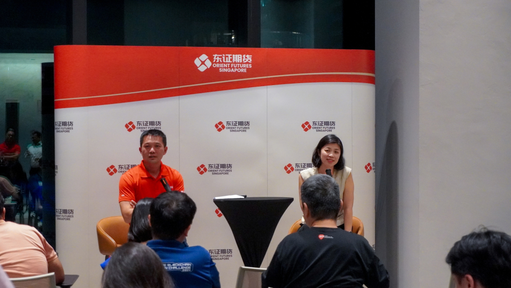 Virella Global Capital CEO and SGX representative speaking at a Fireside Chat